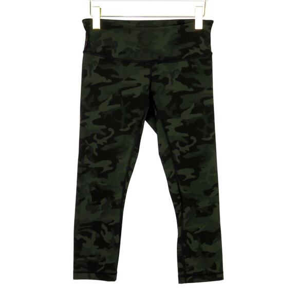 Lululemon Wunder Under Crop High Rise Camo Leggings Incognito Camo Size 6 - Picture 5 of 9